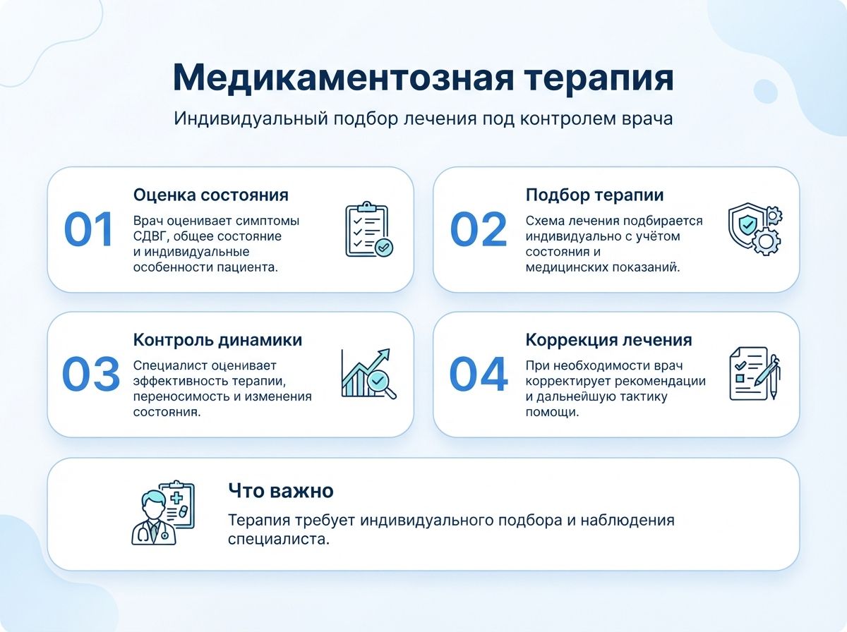 Лечение СДВГ в Бахмуте у детей и взрослыхинфографика